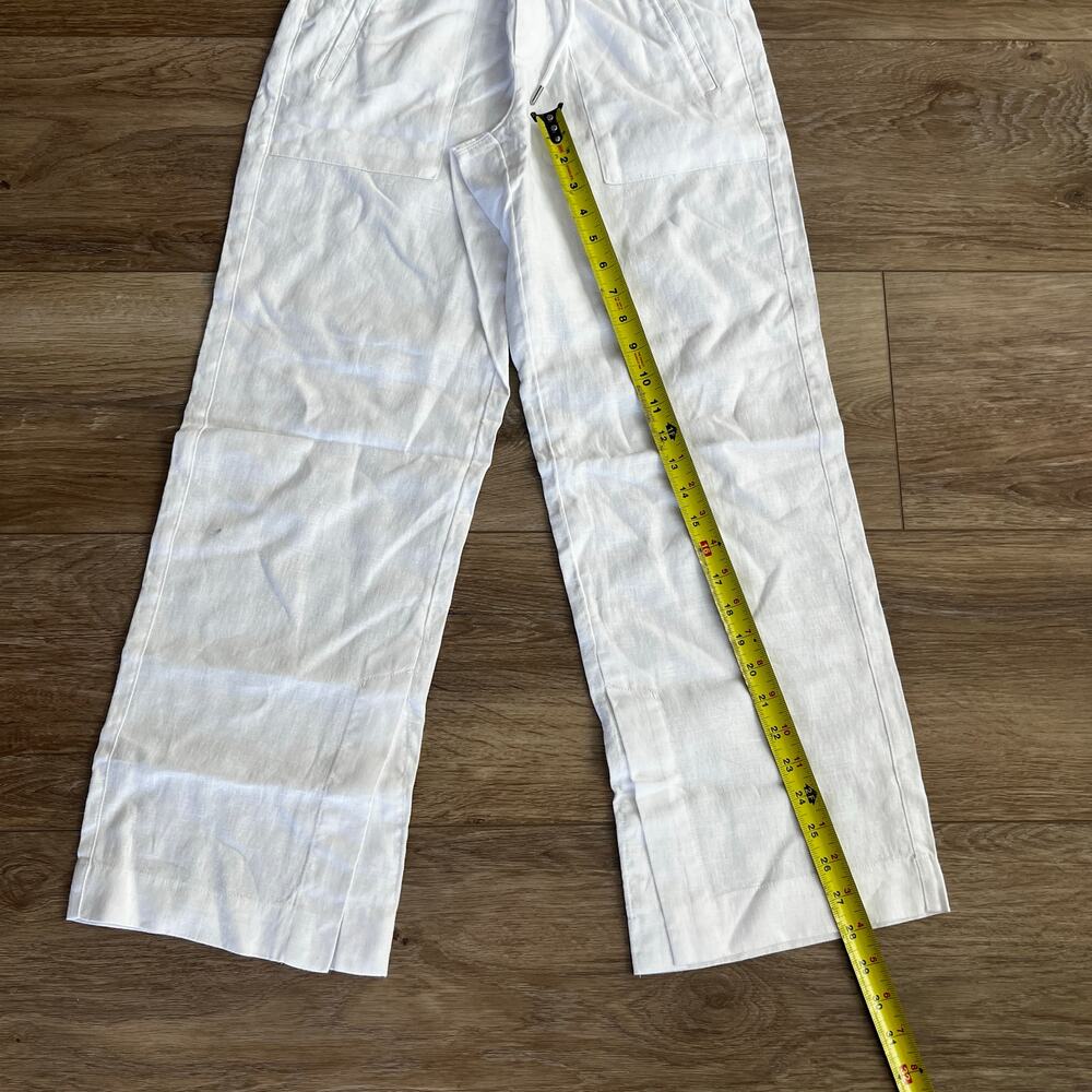 Athleta Retreat Linen White Wide Leg Pants NWT XXS - Picture 6 of 12